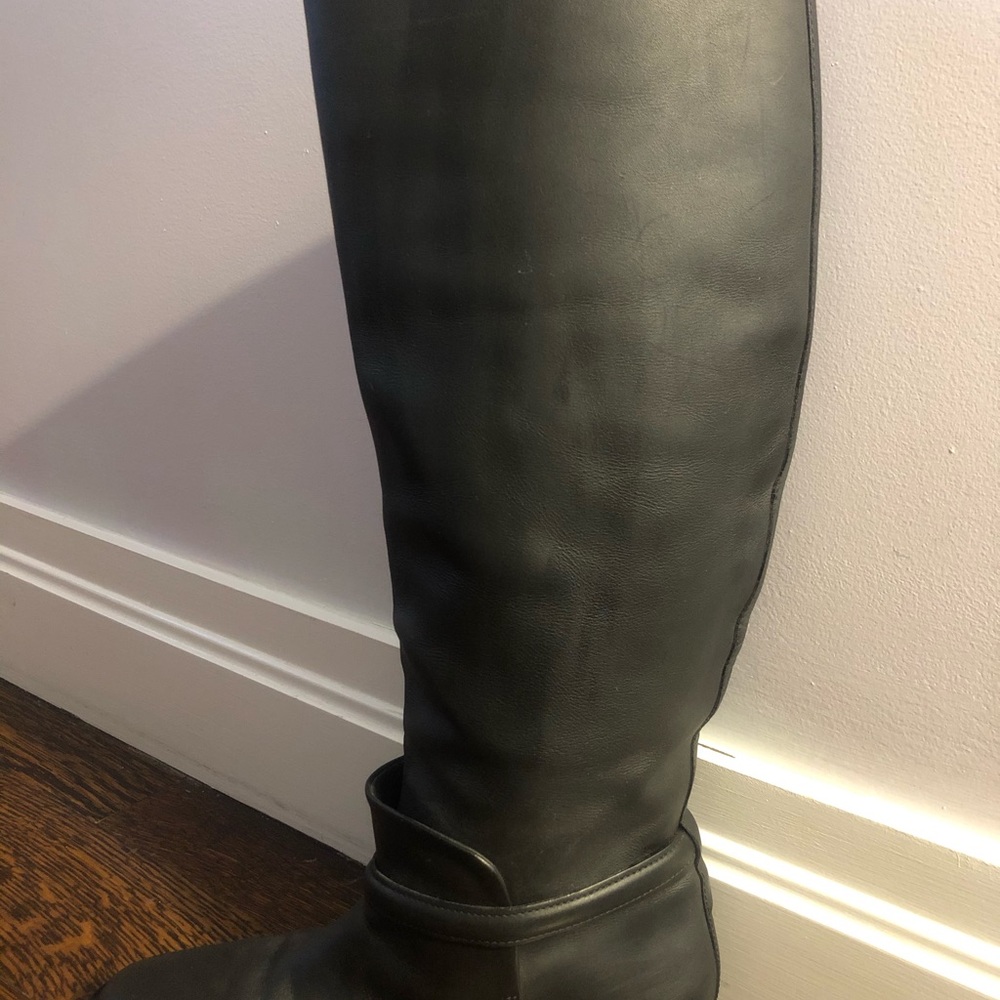 Black leather Balenciaga knee-high boots - Picture 5 of 8
